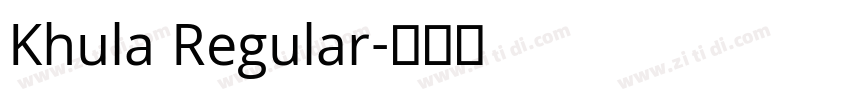 Khula Regular字体转换